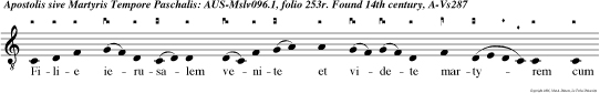 Filie ierusalem venite et videte martyrem cum corona qua coronavit eum dominus in die sollemnitatis et leticie alleluya alleluya.