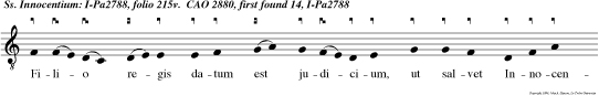 Filio regis datum est judicium, ut salvet Innocentes filios pauperum et humiliabit Herodem calum niatorem
