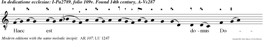 Haec est domus Domini firmiter aedificata: bene fundata est supra firmam petram.