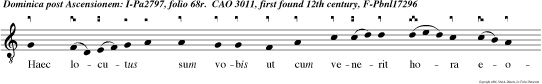 Haec locutus sum vobis ut cum venerit hora eorum reminiscamini qui a ego dixi vobis alleluia.