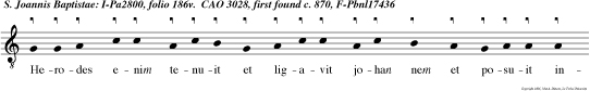 Herodes enim tenuit et ligavit johan nem et posuit incarcere pro ter herodiadem Do minus regae u o u a e.