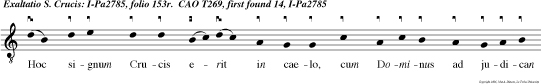 CAO T269 Hoc signum Crucis erit in caelo, cum Dominus ad judican dum venerit.