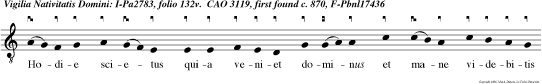 Hodie scietus quia veniet dominus et mane videbitis gloriam ejus. Deus deus. e u o u a e.