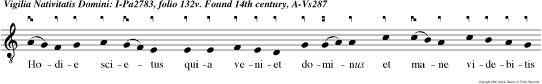 Hodie scietus quia veniet dominus et mane videbitis gloriam ejus. Deus deus. e u o u a e.