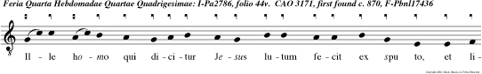 Ille homo qui dicitur Jesus lutum fecit ex spu to, et linivit oculos meos, et modo video.