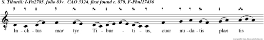 Inclitus mar tyr Tiburtius,