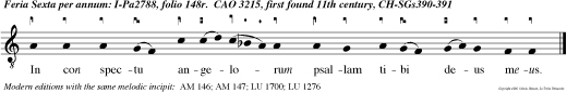 In con spectu angelorum psallam tibi deus meus.