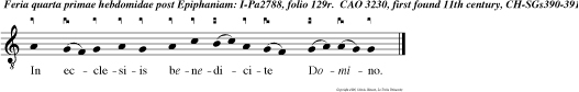 In ecclesiis benedicite Domino.