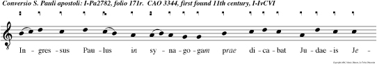 Ingressus Paulus in synagogam prae dicabat Judaeis Jesum affirman quia hic est Chri stu