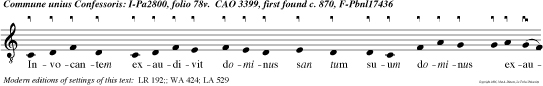 Invocantem exaudivit dominus san tum suum dominus  exaudivit cum et constituit cum in pace. Cum invocee u o u a e.