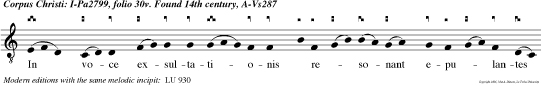 In voce exsultationis  resonant epulantes in mensa Domini.