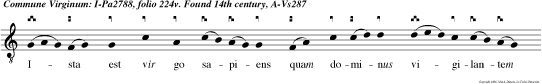 Ista est vir go sapiens quam dominus vigilantem in venit que accepta lampade sum sit secum oleum et veni ente domino introivit cum eo ad nuptias.