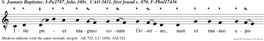 Iste puer magnus coram Domino, nam et manus ejus cum ipso est