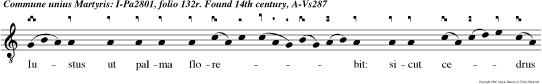 Iustus ut palma florebit: sicut cedrus Libani multiplicabitur in domo Domini. Ad annuntiandum mane misericordiam tuam, et veritatem tuam per noctem.