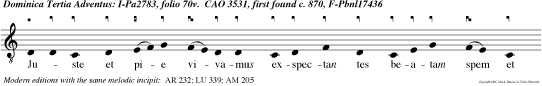 Juste et pie vivamus exspectan tes beatam spem et adventum Domini.