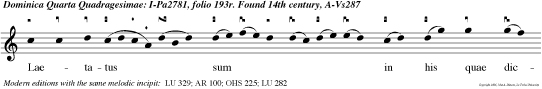 Laetatus sum in his quae dicta sun mihi: in domum Domini ibimus. v.Fiat pax in virtute tua: et abundantia in turribus tuis.