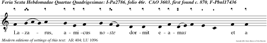 Lazarus, amicus noste dormit eamus et a som no excitemus eum.