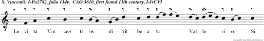 Levita Vin cen tius dixit beato Vallerio: Si jubes, pater san te, respon sis judicem aggre diar.