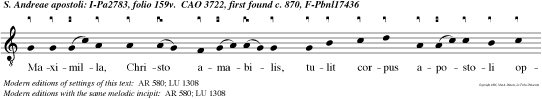 Maximilla, Christo amabilis, tulit corpus apostoli optimo loco cum aromatibus sepelivit.