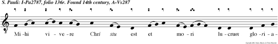 Mihi vivere Chri stu est et mori lucrum gloriari me oportet in cruce Domini mei Jesu Chri sti