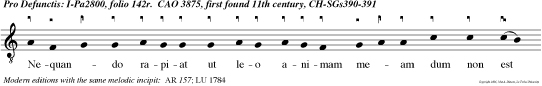 Nequando rapiat ut leo animam meam dum non est qui redimat neque qui salvum faciat. Domine deus meus e u o u a e.