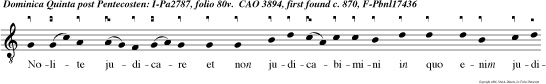 Nolite judicare et non judicabimini in quo enim judicio judicaveritis judicabimini dicit dominis Magnifi. e u o u a e.