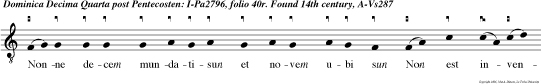Nonne decem mundatisun et novem ubi sun Non est inventus qui rediret et daret gloriam Deo, nisi hic alienigena. Vade, qui a fies tua te salvum fecit, alleluia.