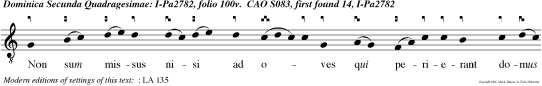 CAO S083 Non sum missus nisi ad oves qui perierant domus Israel dicit Dominus