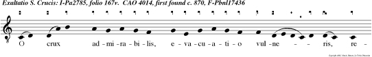 O crux admirabilis, evacuatio vulneris, restitutio sanitatis.