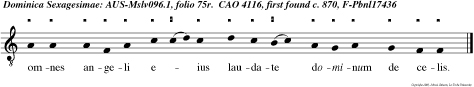 omnes angeli eius laudate dominum de celis.