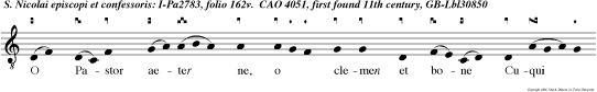 O Pastor aeter ne, o clemen et bone Cuqui dum devoti gregis preces attenderes, voce lapsa de coelo praesuli san tis simo dignum episcopatu Nicolaum ostendisti tuum famulum