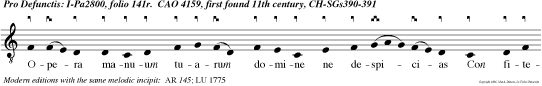 Opera manuum tuarum domine ne despicias Con fitebor e u o u a e.