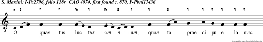 O quan tus luctus omnium, quan ta praecipue lamen ta monachorum et virginum chori, qui a pium est gaudere Martino, et pium est flere Martinum