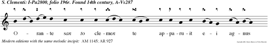 Orante san to clemen te apparuit ei agnus dei Dominus regnavit e u o u a e.