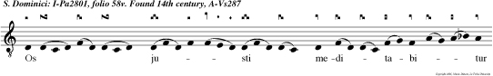 Os justi meditabitur sapientiam, et lingua ejus loquetur judicium. v.Lex Dei ejus in corde ipsius: et non supplantabuntur gressus ejus