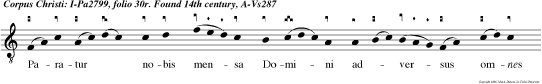 Paratur nobis mensa Domini adversus omnes  qui tribulan nos.