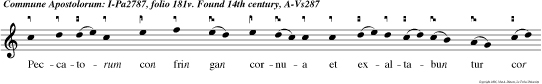 Peccatorum con frin gan cornua et exaltabun tur cor nua justi. Confitebi. e u o u a e.