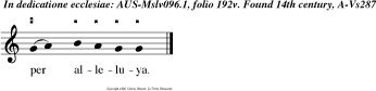 per alleluya.