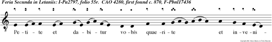 Petite et dabitur vobis quaerite et invenietis, pulsate et aperietur vobis, alleluia.