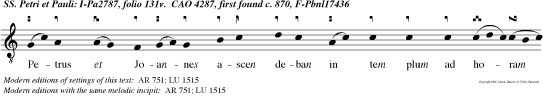 Petrus et Joannes ascen deban in tem plum ad horam orationis nonam