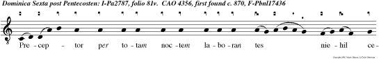 Preceptor per totam noctem laboran tes niehil cepimus in verbo autem tuo laxabo rete. magnifi. e u o u a e.
