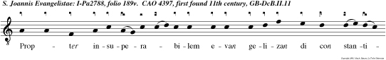 Propter insuperabilem evan gelizan di con stantiam  exsilio relega tus, divinae visionis et allocutionis meruit crebra consolatione relevari.