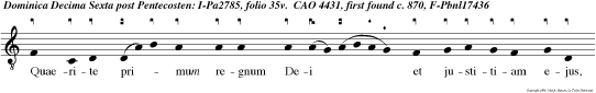 Quaerite primum regnum Dei et justitiam ejus, et haec omnia adjicientur vobis alleluia.