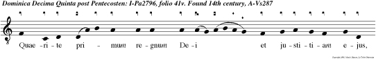 Quaerite primum regnum Dei et justitiam ejus, et haec omnia adjicientur vobis alleluia.
