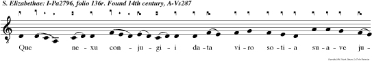 Que nexu conjugii data viro sotia suave jugus domini tulit ab infantia.