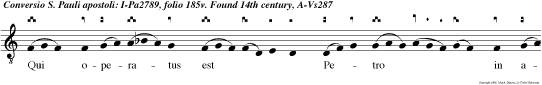 Qui operatus est Petro in apostolatum, operatus est et mihi inter gentes: et cognoverunt gratiam Dei, quae data est mihi. v.Gra tia Dei in me vacua non fuit: sed gratia ejus sem per in me manet.