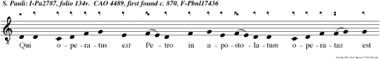 Qui operatus est Petro in apostolatum operatus est et mihi inter gen tes, et cognoverun gratiam quae data est mihi a Chri sto Domino.