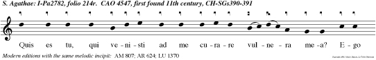 Quis es tu, qui venisti ad me curare vulnera mea? Ego sum apostolus Chri sti nihil in me dubites, filia.