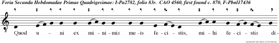 Quod uni ex minimis meis fecistis, mihi fecistis dicit Dominus