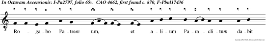 Rogabo Patrem um, et alium Paraclitum dabit vobis, alleluia.
